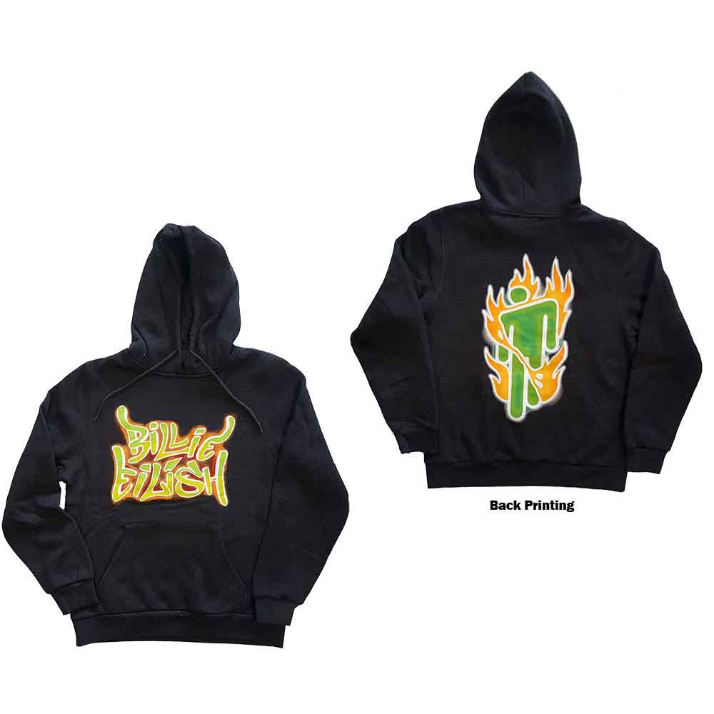 Billie Eilish - Airbrush Flames Blohsh [Sweatshirt]