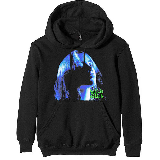 Billie Eilish - Sudadera con capucha Neon Shadow Blue