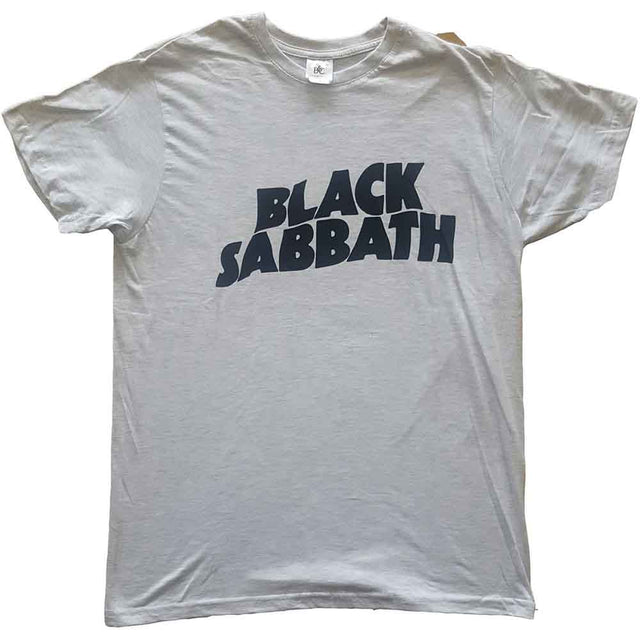 Black Sabbath - Camiseta con el logotipo ondulado en negro