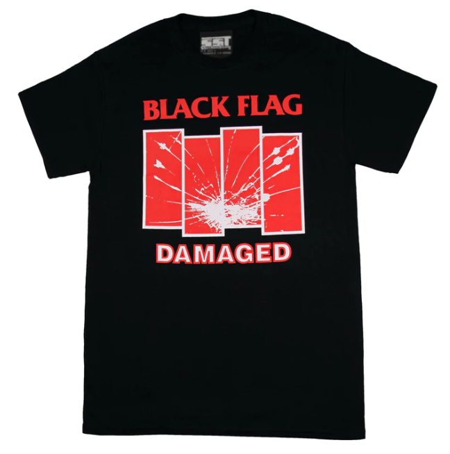Black Flag Damaged Logo Black [T-Shirt]