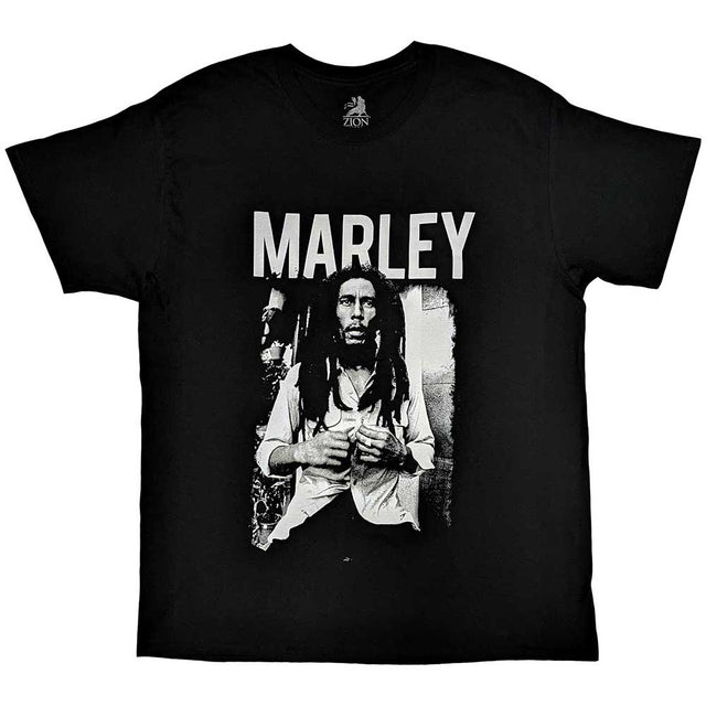 Bob Marley - Camiseta en blanco y negro