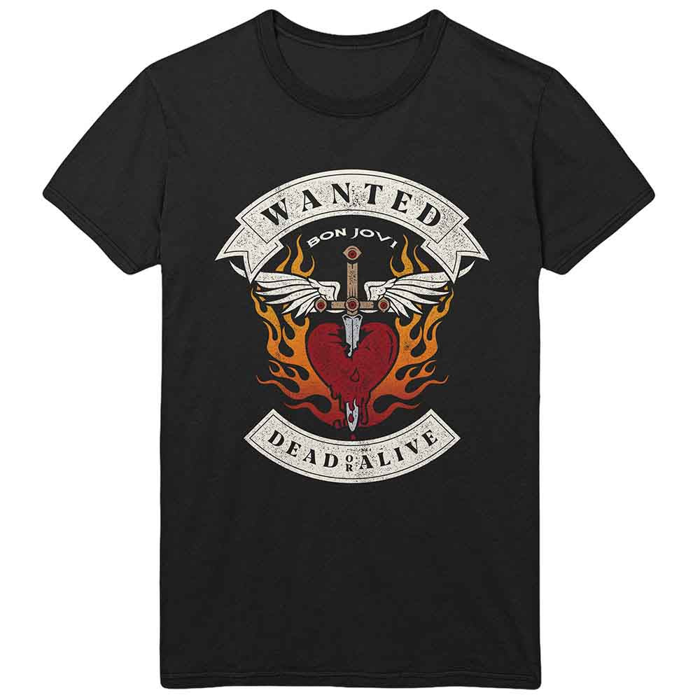 Bon Jovi Wanted Flames [T-Shirt]