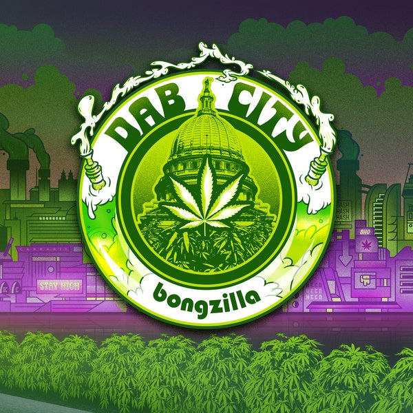 BONGZILLA - Dab City (Striped Violet/White/Green Vinyl) [Vinyl]