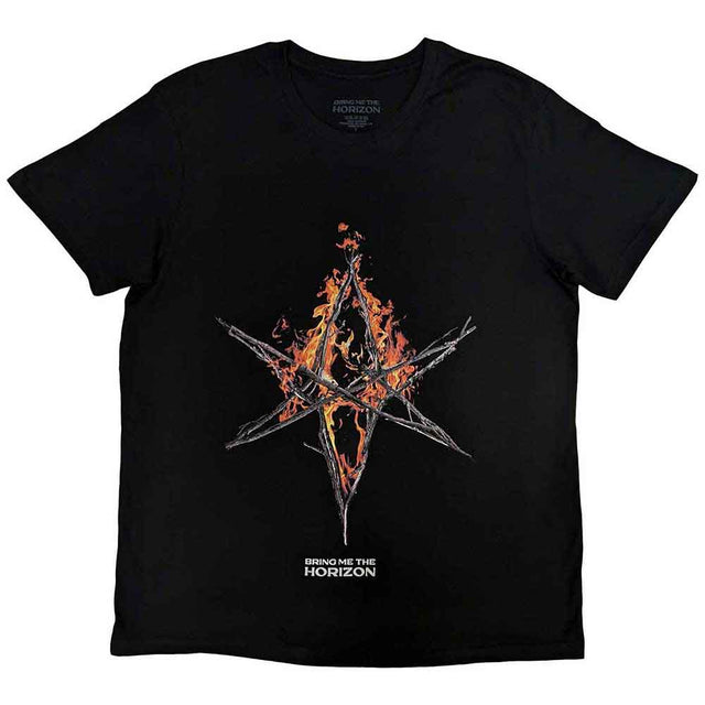Bring Me The Horizon Flame Hex & Text Logo [T-Shirt]