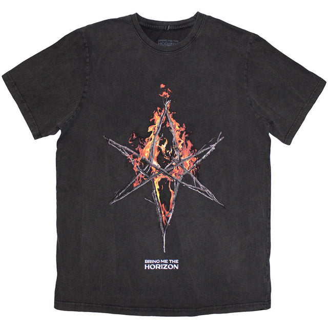 Bring Me The Horizon - Flame Hex & Text Logo [T-Shirt]