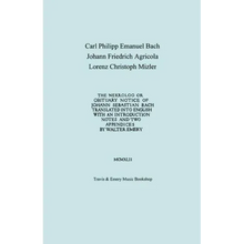 Nekrolog or Obituary Notice of Johann Sebastian Bach. Translated with an Introduction, Notes and Two Appendices by Walter Emery. (Facsimile of Autogra