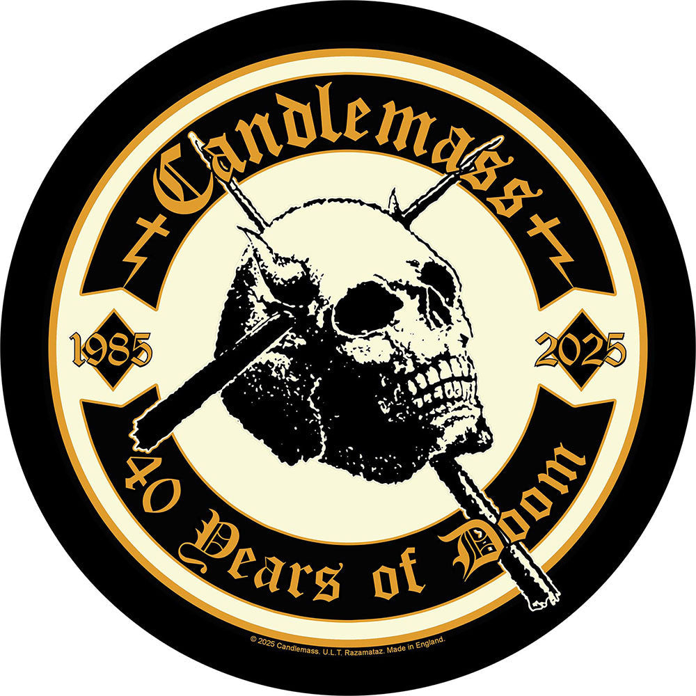 Candlemass - 40 Years Of Doom Back Patch [Apparel]