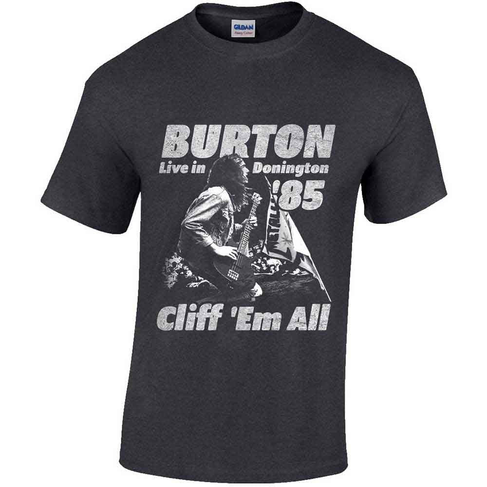 Cliff Burton - Camiseta retro con la bandera