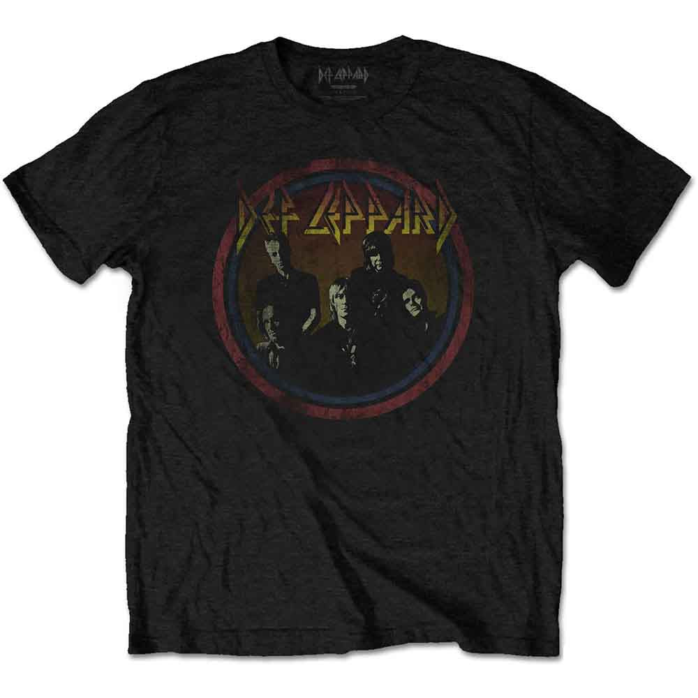 Def Leppard - Camiseta con el círculo vintage