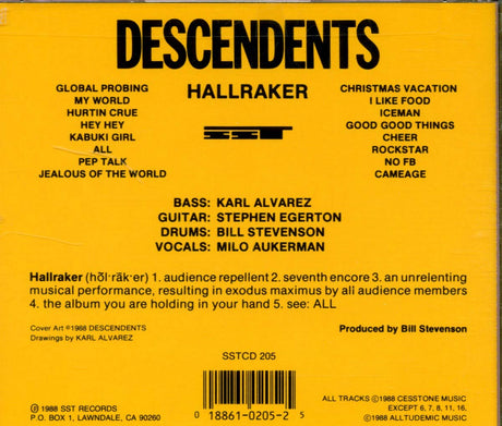 Descendents Hallraker Live ! [CD]
