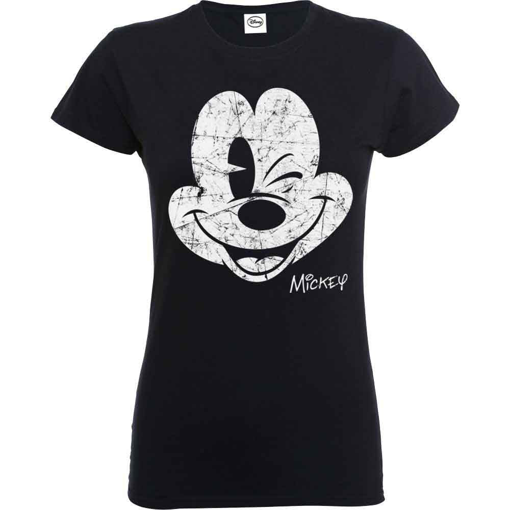 Mickey Mouse Beaten Face [T-Shirt] Black