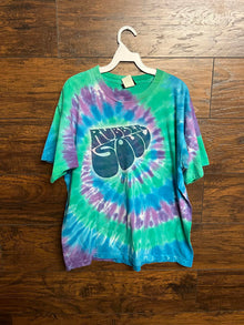 Beatles Rubber Soul Album Liquid Blue Grey Tag Tie Dye -L