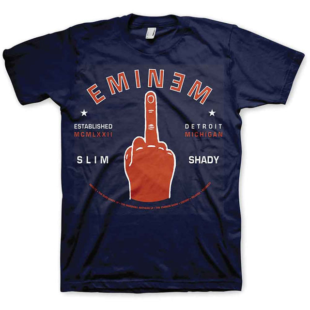 Camiseta de Eminem con el dedo de Detroit