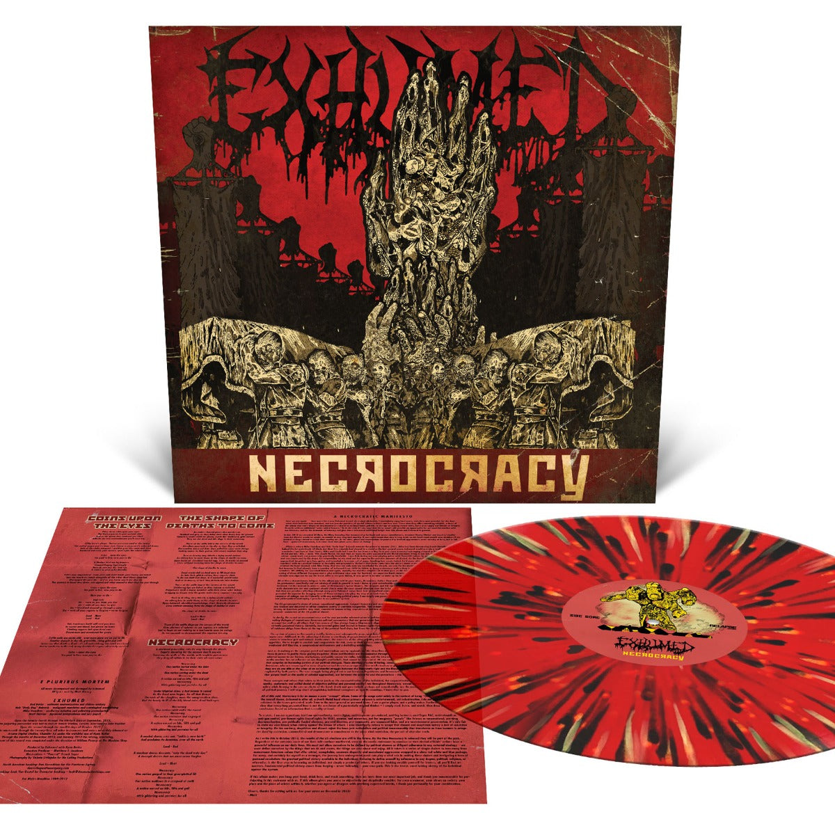 Exhumed - Necrocracy (Blood Red with Splatter) [Vinyl] - Paladin Vinyl