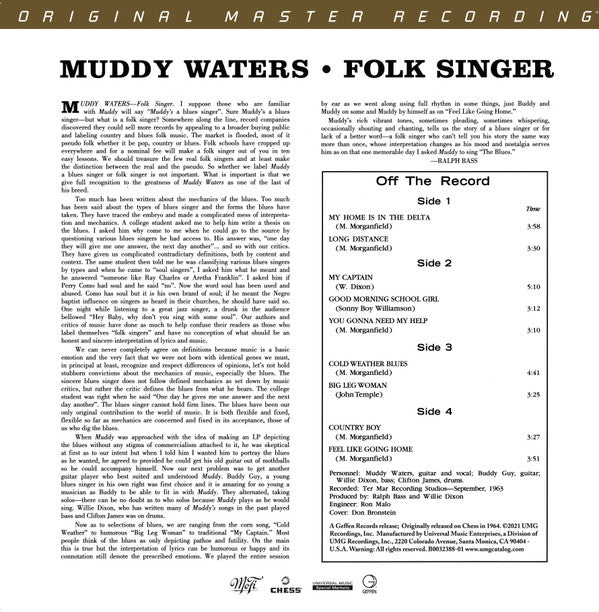 Muddy Waters - Folk Singer [Mofi, Ltd, numerado] [Vinilo]