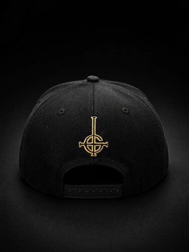 Ghost - Ghost - 3D Logo Metallic Gold - 6 Panel Flatbill Snapback Cap - Black (Hat / Cap, Black) [Hat]