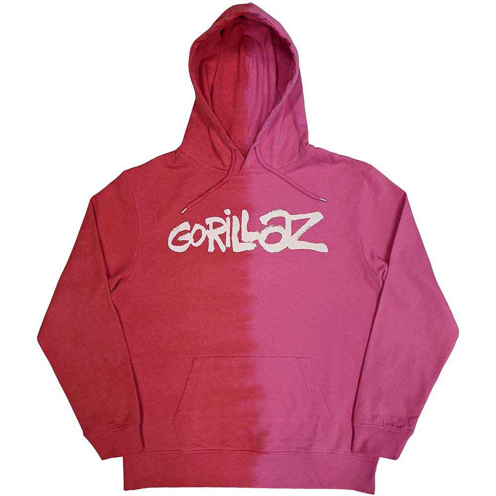 Sudadera con capucha y logotipo de pincel de dos tonos de Gorillaz