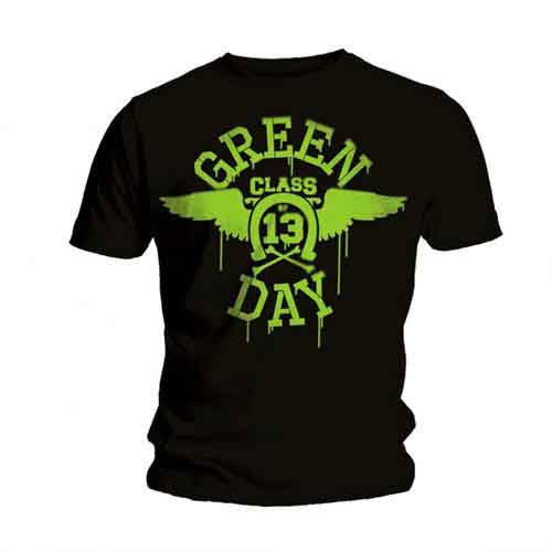 Green Day - Camiseta negra neón