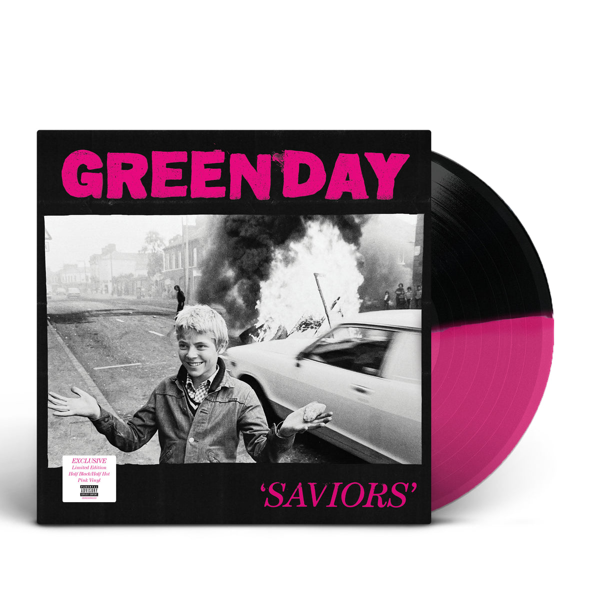 Green Day - Saviors (Magenta & Black Color Split Vinyl w/24"x36" Poster, Indie Exclusive) [Vinyl]