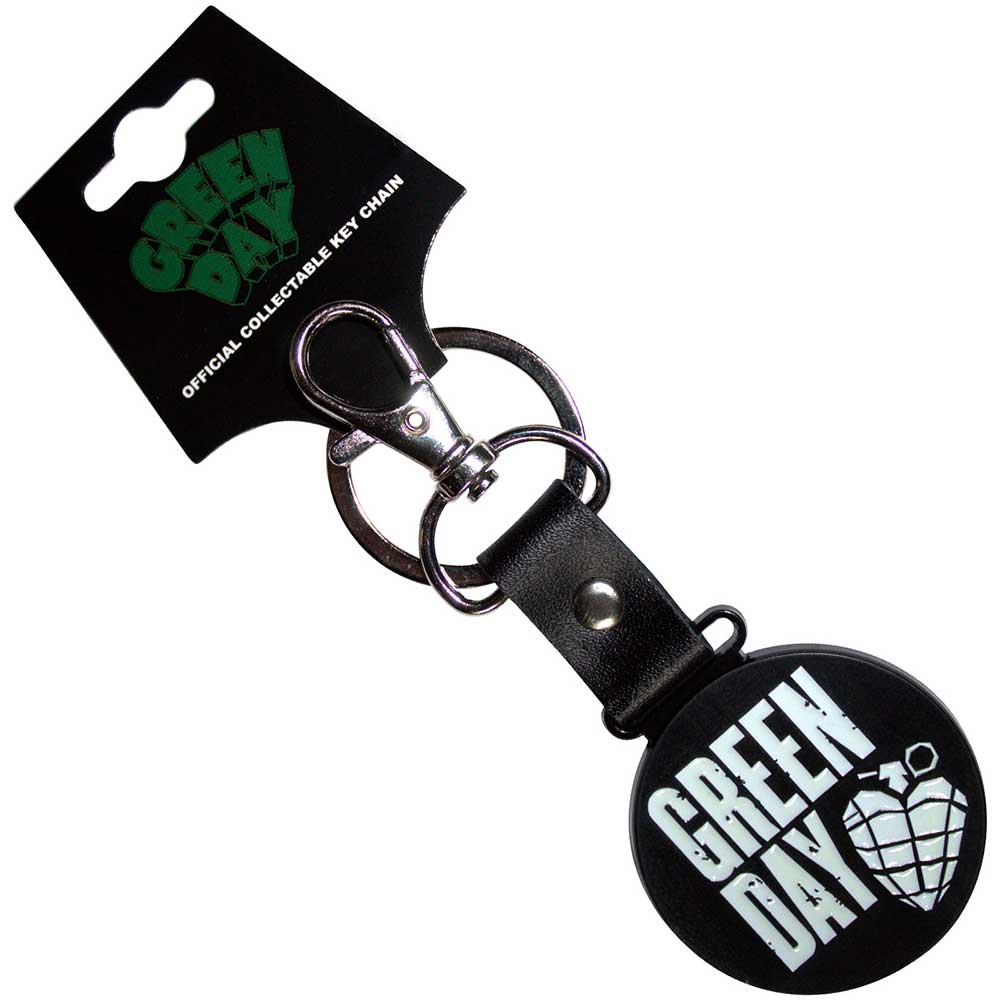 Green Day Stacked Logo & Grenade Circle [Keychain]