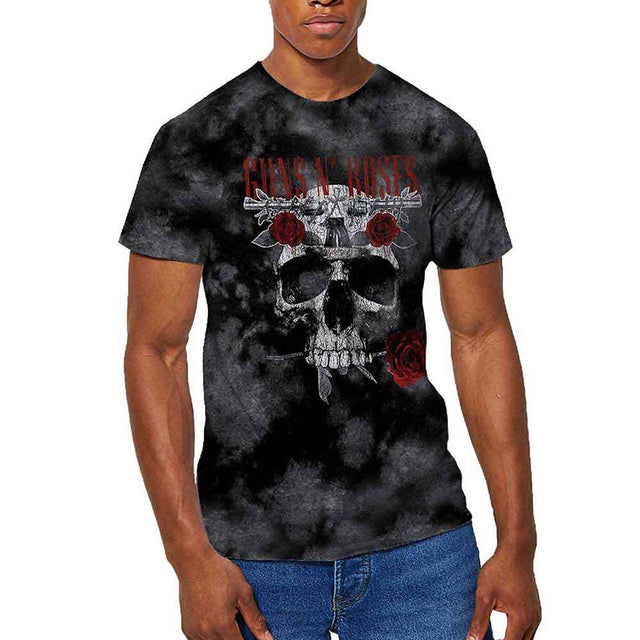 Guns N' Roses - Camiseta con calavera de flores