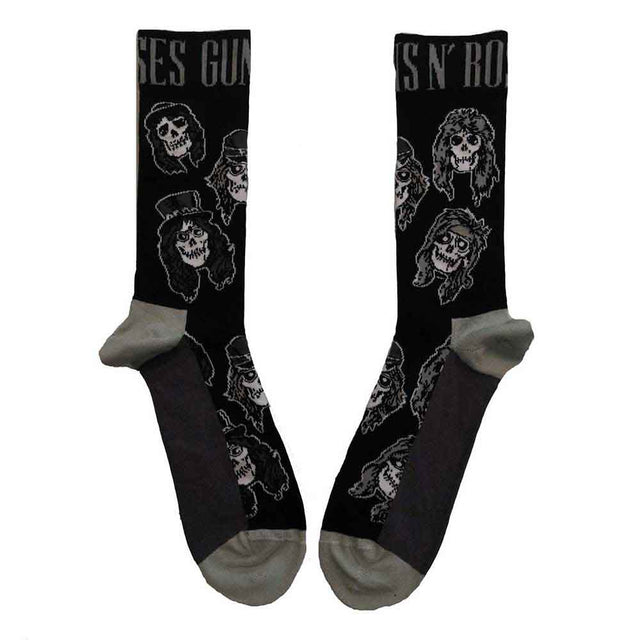 Guns N' Roses - Skulls Band Monochrome [Socks]