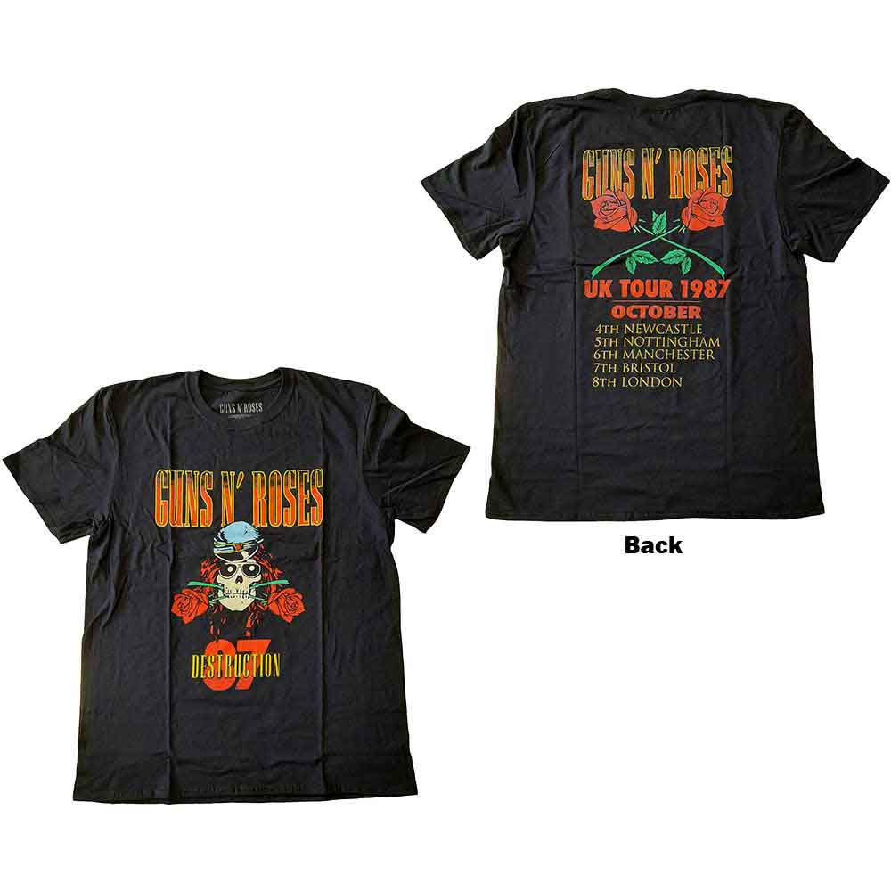 Camiseta de la gira británica de Guns N' Roses '87