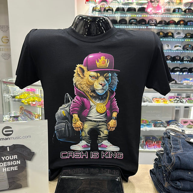 Lion Cash is King T-Shirts DTG Full color Edition