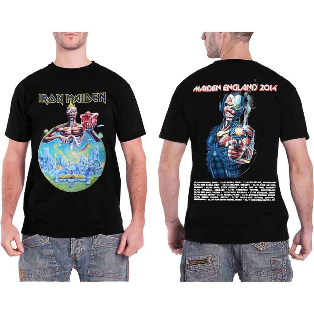 Camiseta de la gira de Iron Maiden por Inglaterra 2014