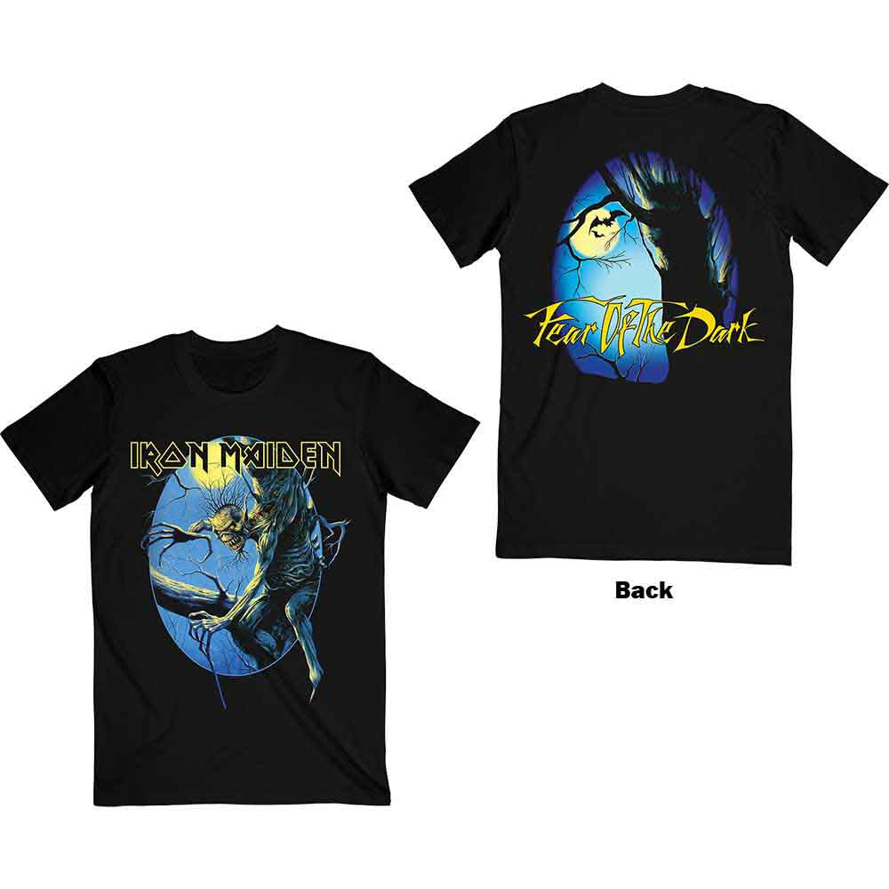 Fear of the Dark Oval Eddie Moon [T-Shirt]