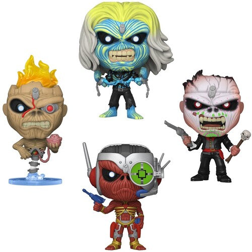 FUNKO POP! ROCKS: Iron Maiden - Eddie 4PK Glow in the Dark Box Set (AE Exclusive) [Action Figure]