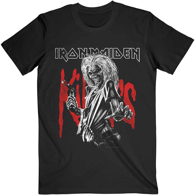 Iron Maiden - Camiseta con gráfico desgastado de Killers Eddie en talla grande