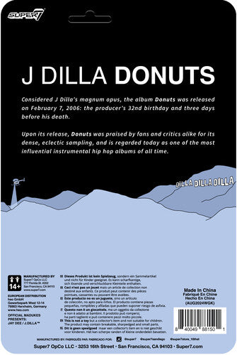 Super7 - J Dilla - ReAction Figures Wv1 - J Dilla (Donuts - Smile Album Cover) (Collectible, Action Figure) [Action Figure]