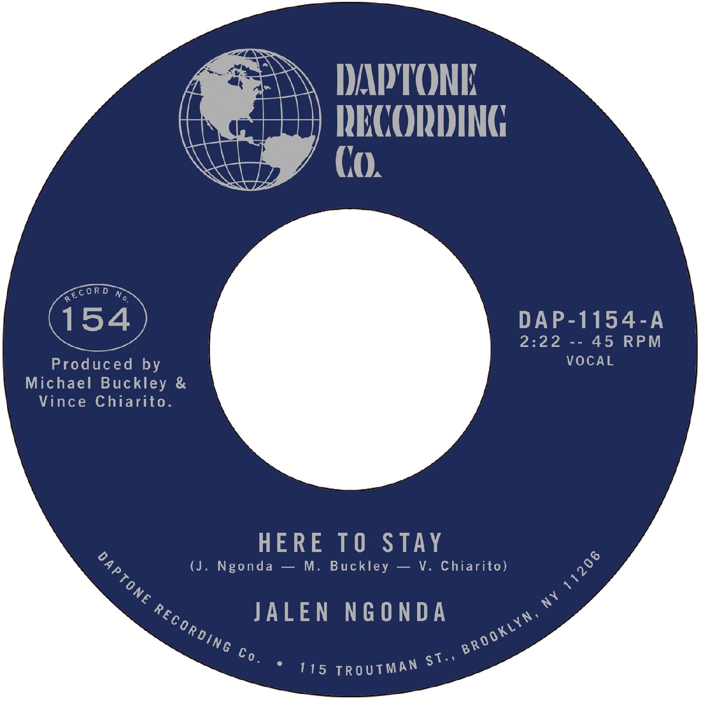 Jalen Ngonda - Here to Stay b/w Si no quieres mi amor [Vinilo]