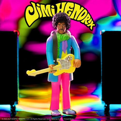 Super7 - Jimi Hendrix ReAction - Jimi Hendrix (Blacklight) [Are You Experienced] (Collectible, Figure, Action Figure) [Action Figure]