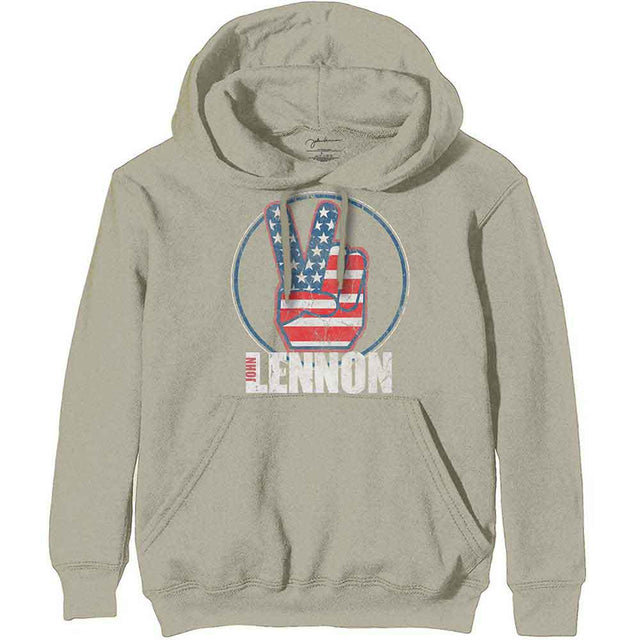 John Lennon Peace Fingers US Flag Sweatshirt