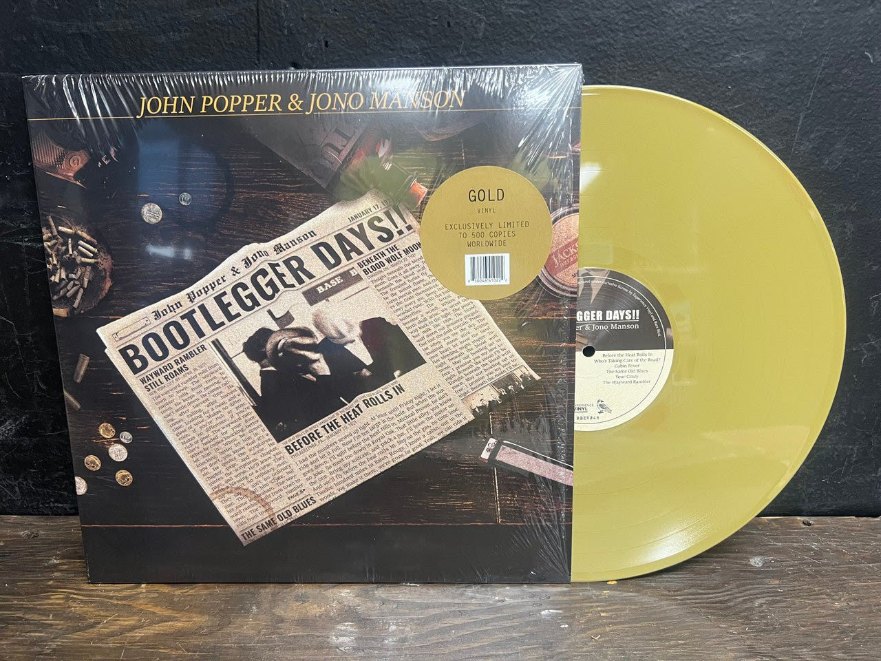 John Popper & Jono Manson - BOOTLEGGER DAYS!! GOLD VINYL LP [Vinyl] - Paladin Vinyl