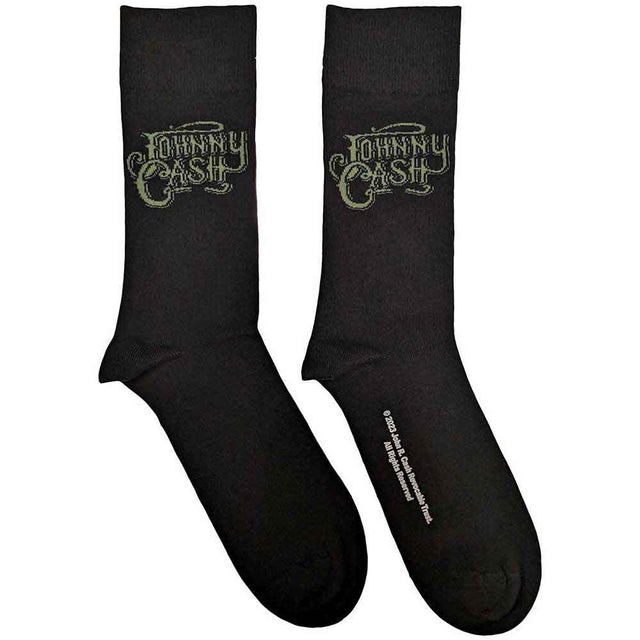 Johnny Cash Text Logo Socks