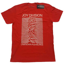 Joy Division Unknown Pleasures White On Red [T-Shirt]