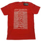 Joy Division Unknown Pleasures White On Red [T-Shirt]