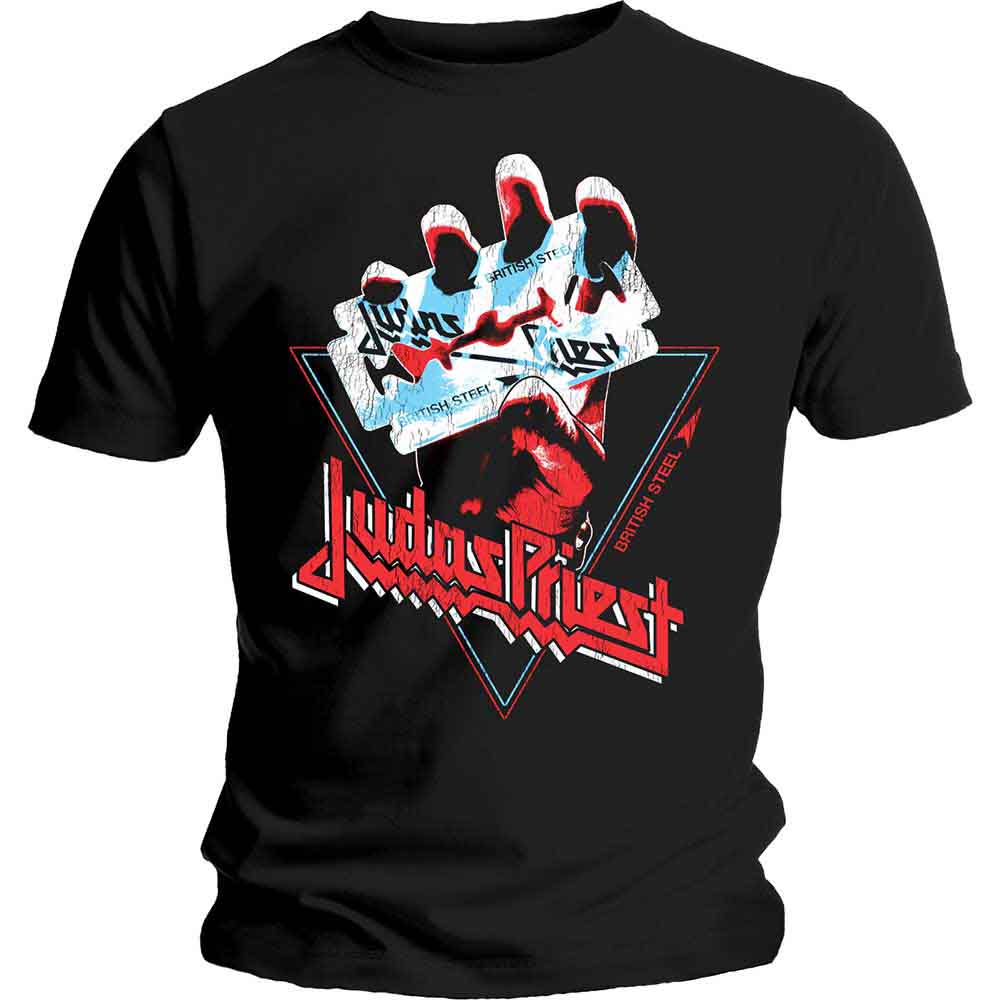 Judas Priest - Camiseta con triángulos de acero británico