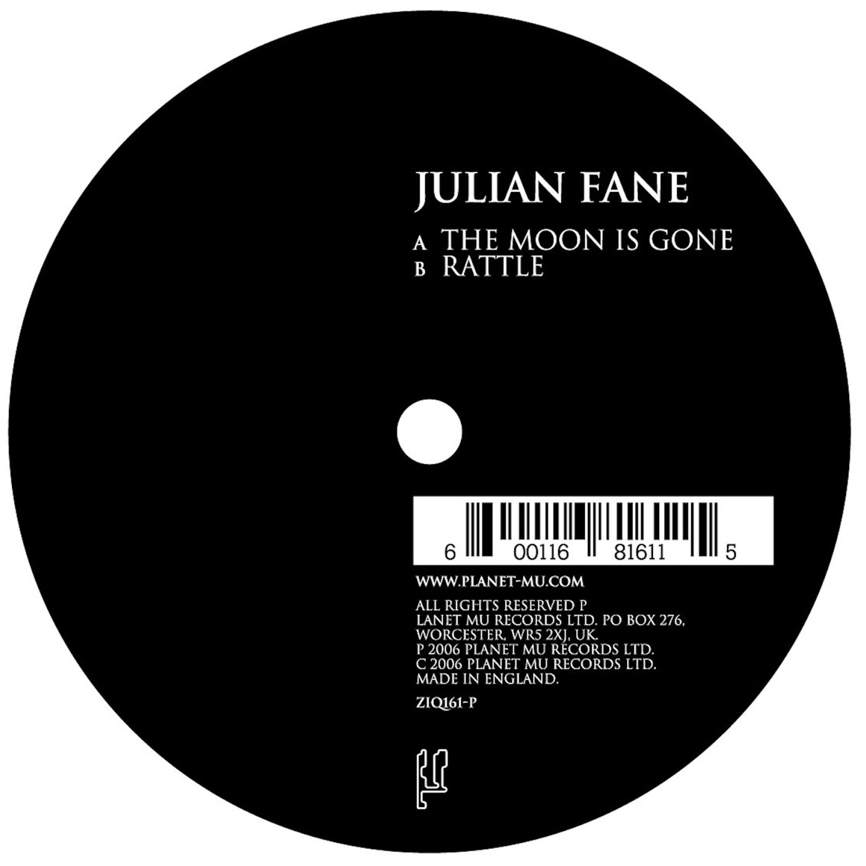 Julian Fane - The Moon Is Gone - 7" [Vinyl] - Paladin Vinyl