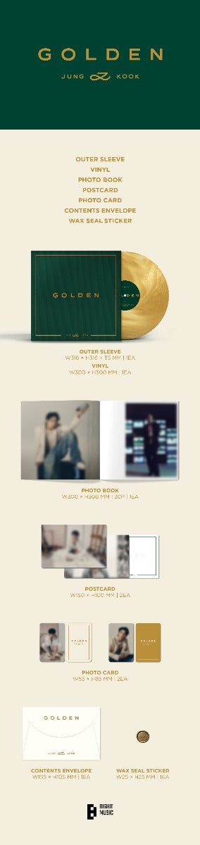 Golden (Sticker, Photo / Photo Card, Postcard) [Vinyl]