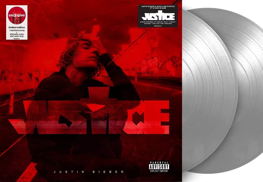 Justin Bieber Justice [Explicit Content] (Limited Edition, Bonus Track, Alternate Cover, Silver Vinyl) (2 Lp's) [Vinyl]