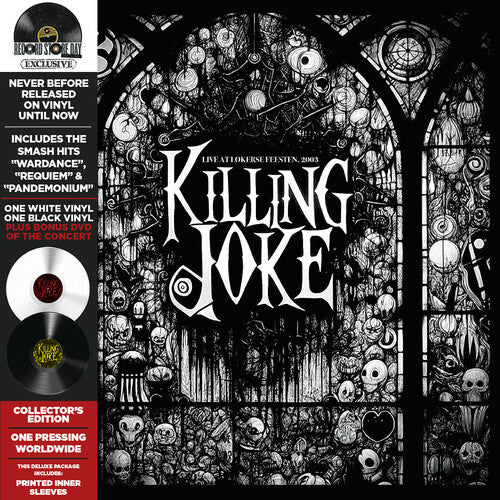 Killing Joke - En vivo en Lokerse Feesten, 2003 (Exclusivo indie) (Vinilo de color, Edición Deluxe, Blanco y Negro, Con DVD) (2 LP) [Vinilo]