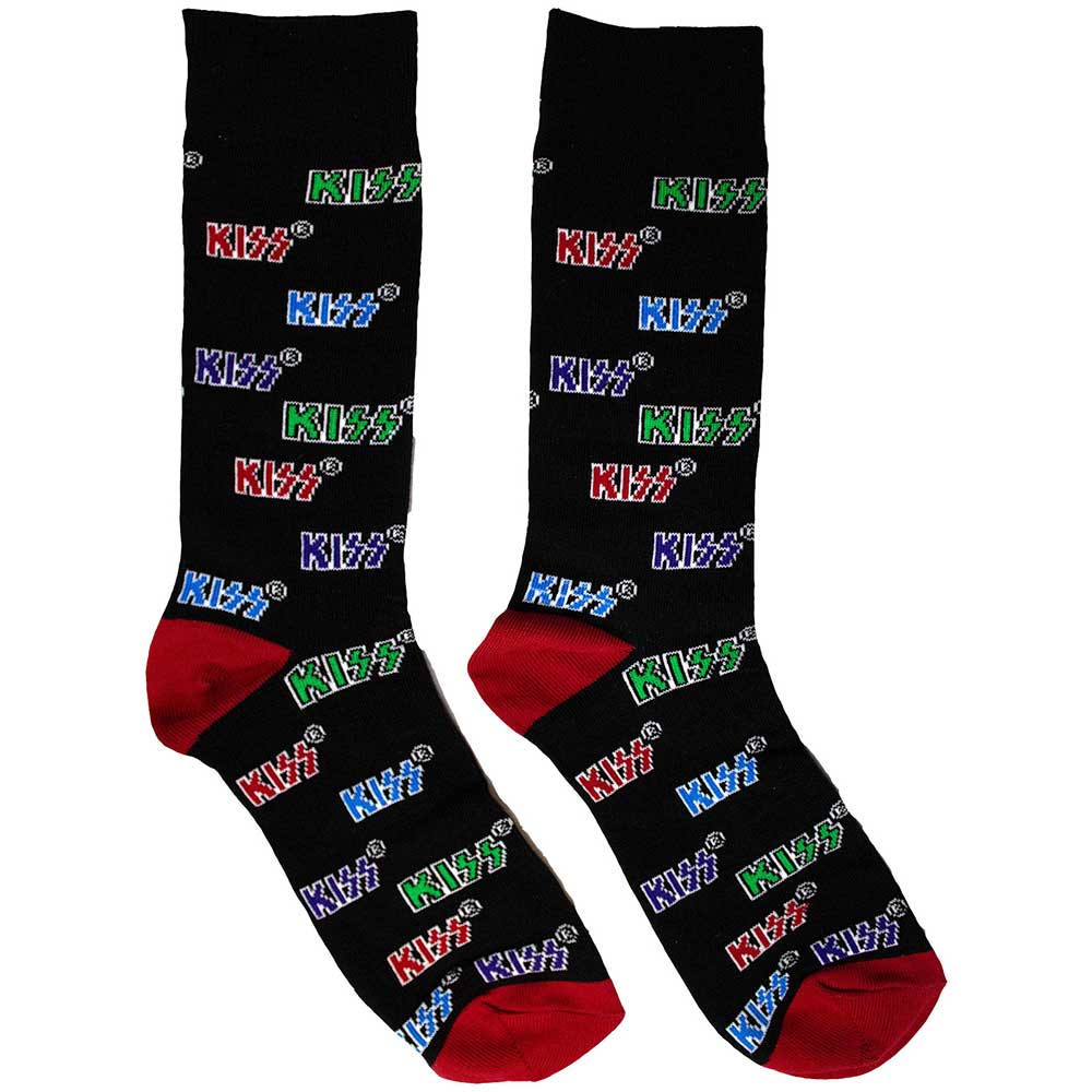 Kiss Coloured Logos Pattern [Socks]