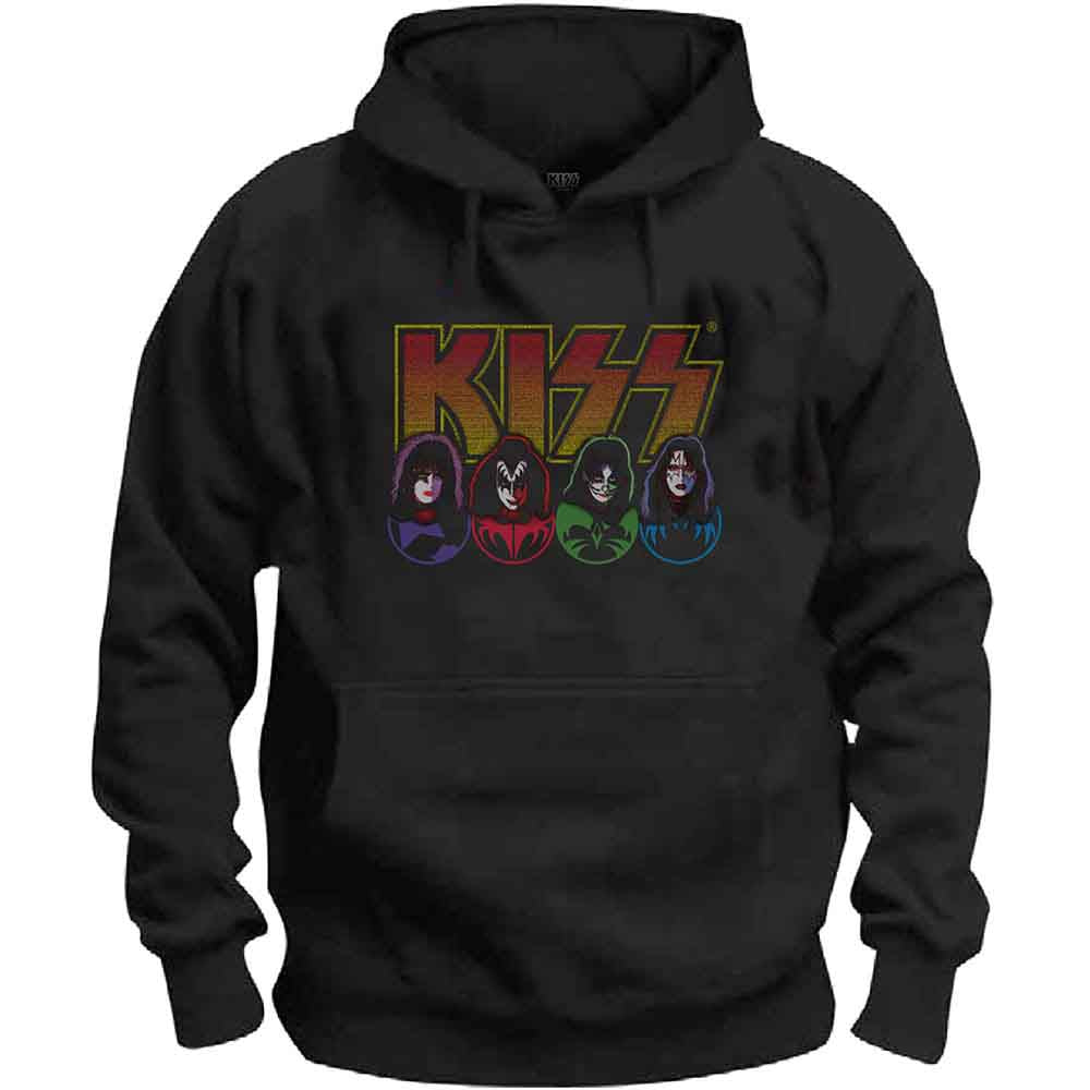 Kiss - Logotipo, caras e iconos [Sudadera]