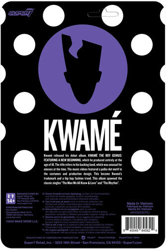 Kwame - Super7 - Kwame - ReAction - Kwame (Black/White Polka Dot) (Collectible, Figure, Action Figure) [Action Figure]