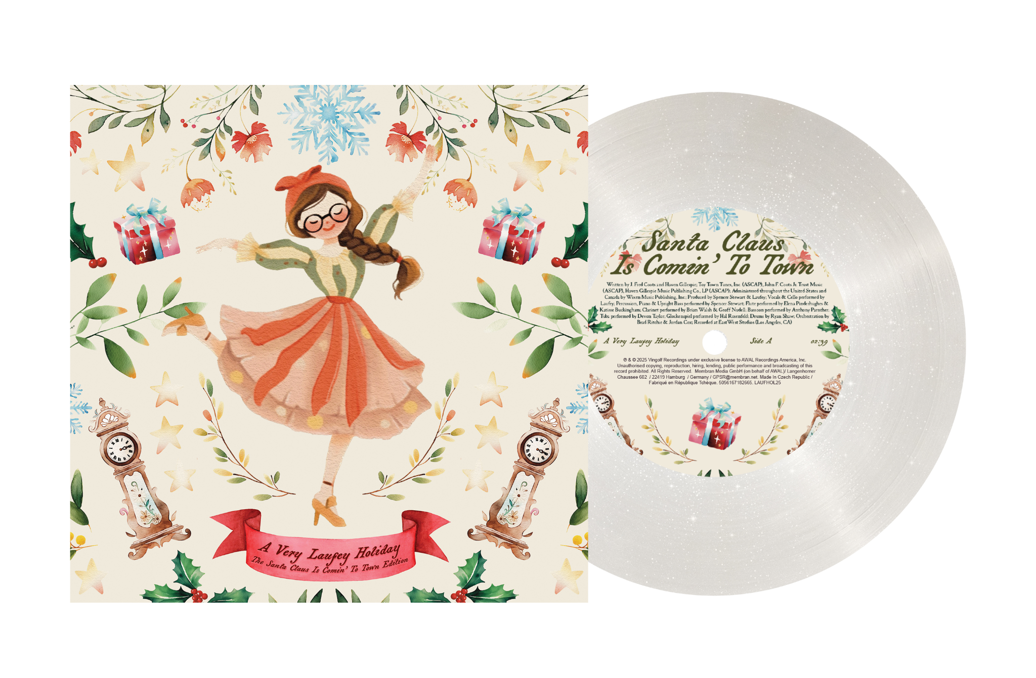 A Very Laufey Holiday: The Santa Claus Is Comin’ To Town Edition [Snow Globe Glitter 7'] [Vinyl]
