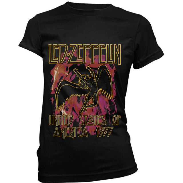 Led Zeppelin Black Flames [T-Shirt]